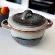 Miska ceramiczna mała OMBRES z pokrywką