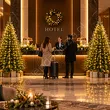 Lampki 216 LED  białe ciepłe z pierścieniem 1,8m wew/zew