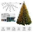 Lampki 216 LED  białe ciepłe z pierścieniem 1,8m wew/zew