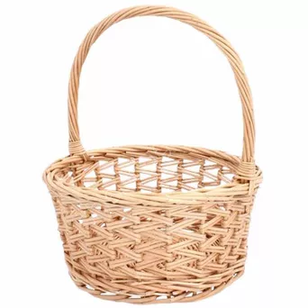 Wiklina Koszyk rattanowy 28x28x14/36cm z rączką naturalny