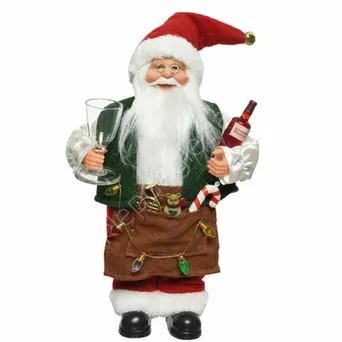 Mikołaj z winem 45cm