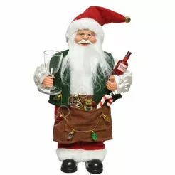 Mikołaj z winem 45cm
