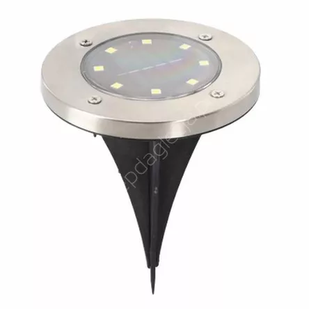 Lampki solarne gruntowe srebrne 11,5x11,5x2,3cm 4szt