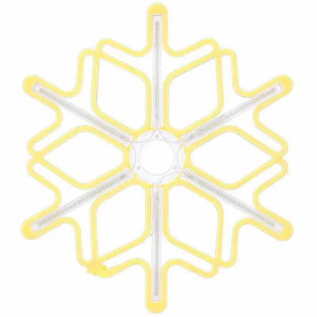 Lampki Śnieżynka 60cm neon białe ciepłe + zimny flash