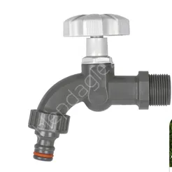 Kran 1/2'' + przyłącze na kran plastikowy