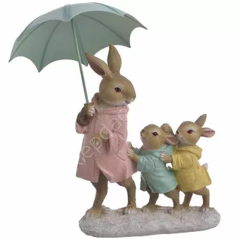 Figurka Zajączki z parasolem