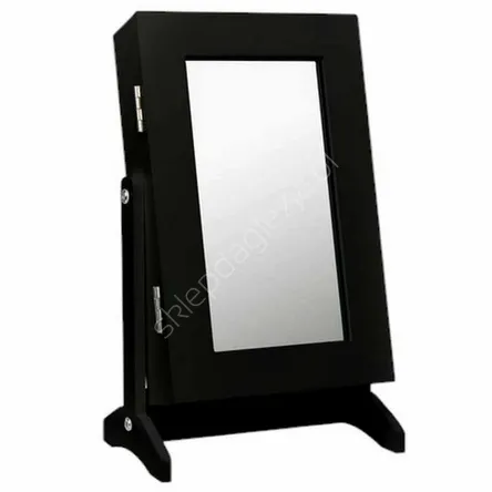 Szafka na biżuterię z lustrem czarna 21*15*35cm