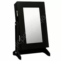 Szafka na biżuterię z lustrem czarna 21*15*35cm
