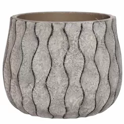 Doniczka cer Vave gray/black 8/7cm