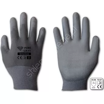 Rękawiczki Pure Gray poliuretan roz.9
