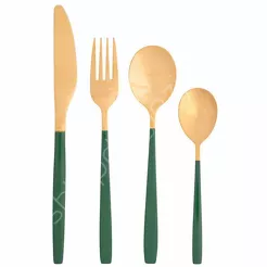 Sztućce 24el. Noble Flok zielone