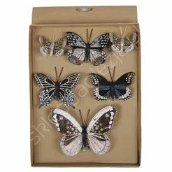 Klips Motyle 6szt mix