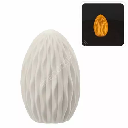 Jajko ceramiczne LED białe 10,8x10,8x18,5cm