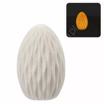 Jajko ceramiczne LED białe 10,8x10,8x18,5cm