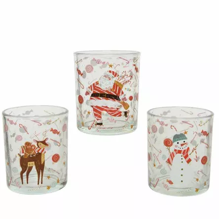 Świecznik szklany walec  7x8,3cm