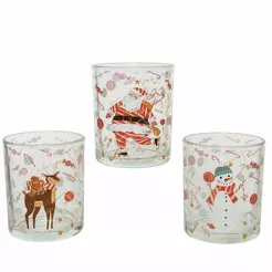 Świecznik szklany walec  7x8,3cm