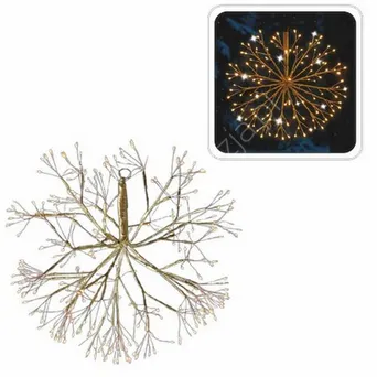 Lampki Kula z Jemioły 288 LED 40cm białe ciepłe + zimny flash