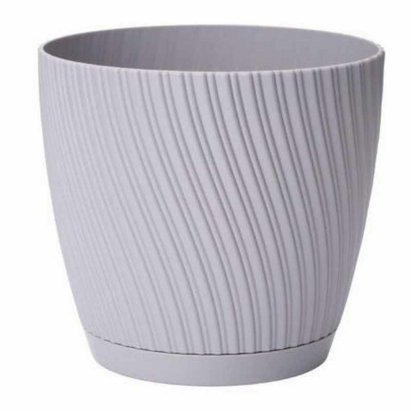 Фото - Квітковий горщик FORM-PLASTIC Doniczka Form Mika z podst 13 platyna 