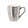 Kubek porcelanowy srebrno- biały 340ml