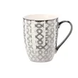 Kubek porcelanowy srebrno- biały 340ml