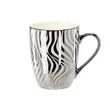 Kubek porcelanowy srebrno- biały 340ml