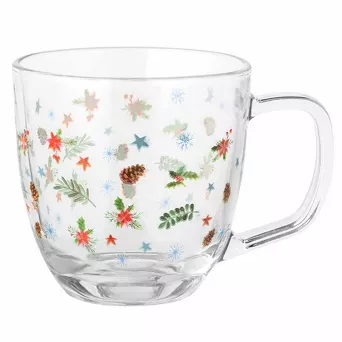 Kubek świąteczny szklany Zimowe Skrzaty B 420ml