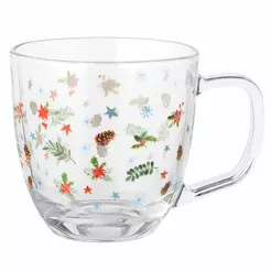 Kubek świąteczny szklany Zimowe Skrzaty B 420ml