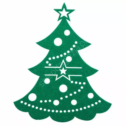 Etui na sztućce 21*17cm zielona choinka 4szt