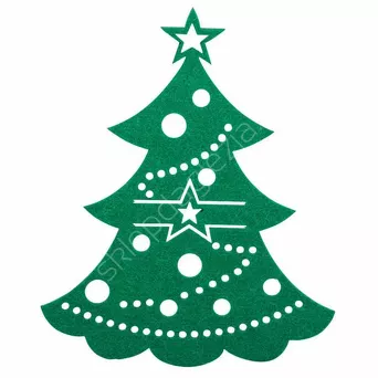 Etui na sztućce 21*17cm zielona choinka 4szt