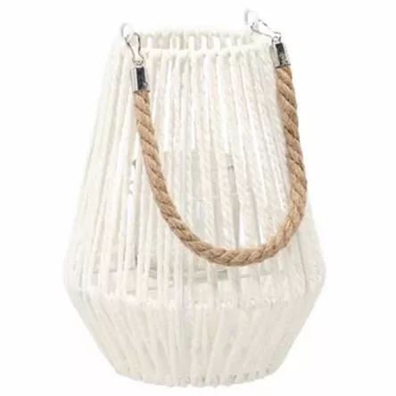 Lampion metalowy h-24cm z wkładem szklanym