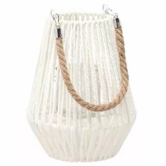 Lampion metalowy h-24cm z wkładem szklanym