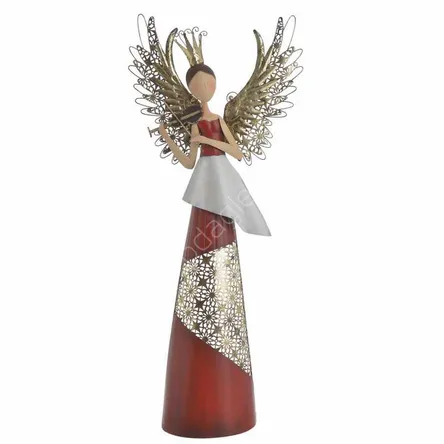 Anioł metalowy 80cm czerwony