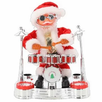 Mikołaj LED 25,5cm z perkusją - grający