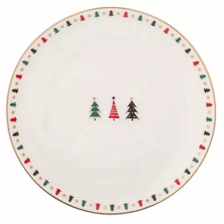 Talerz deserowy świąteczny Modern Tree 20cm