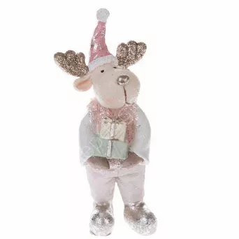 Renifer w czapce i szaliku z prezentami 14,5cm