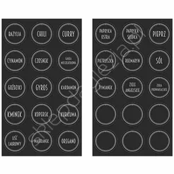 Etykieta na przyprawy samoprzylepna 30szt