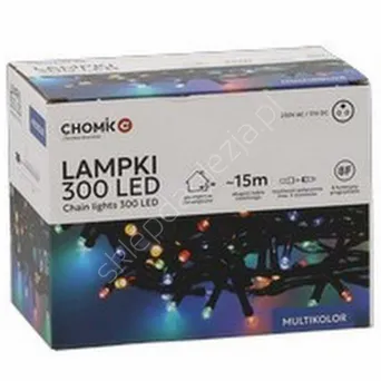 Lampki 300 LED Multikolor dł. 3+15m