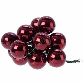Pik bombka 25mm czerwony ciemy