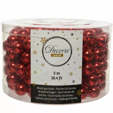 Łańcuch na szpuli kulki 14mmx5m czerwony