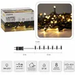 Lampki 100 LED białe ciepłe dł. 3+5m