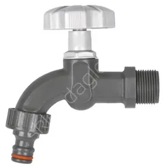 Kran 3/4'' + przyłącze na kran plastikowy