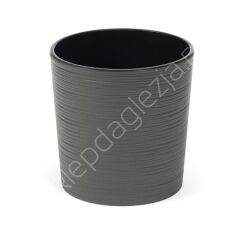 Doniczka Lam MALWA 250mm dłuto grafit metalik