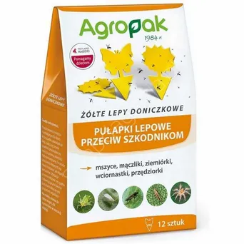 Żółte tablice lepowe - owadobójcze 12 szt. 