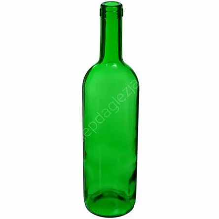 Butelka 0,75L na wino zielona