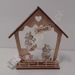 Drewniana zawieszka Domek 6/72