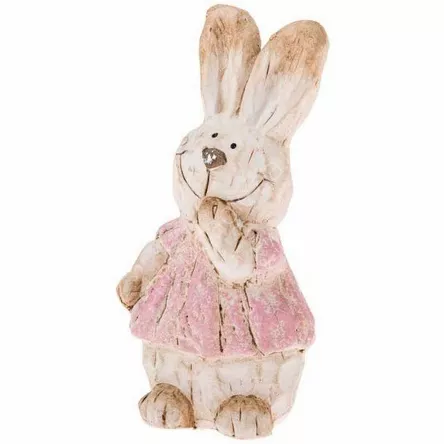 Królik ceramiczny w różowym swetrze 12/144