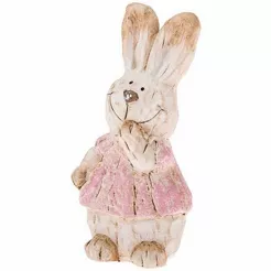 Królik ceramiczny w różowym swetrze 12/144