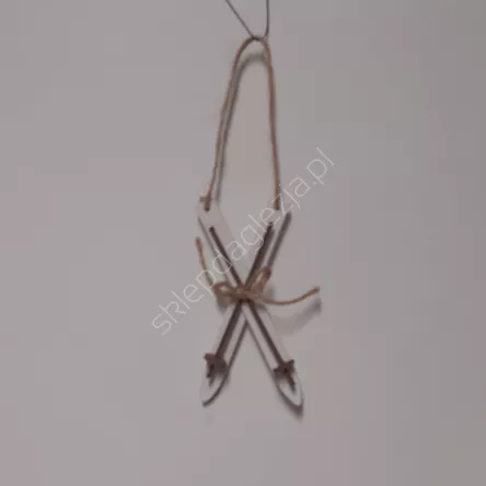 Zawieszka Narty drewniane 4szt 12,5cm