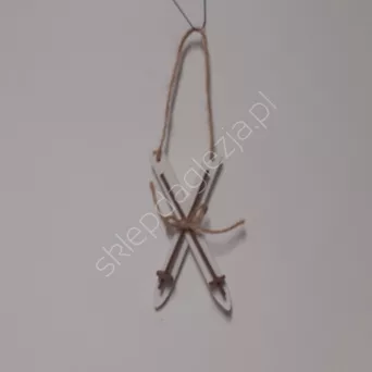 Zawieszka Narty drewniane 4szt 12,5cm