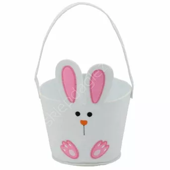 Koszyczek wielkanocny z filcu Zając 17x23cm